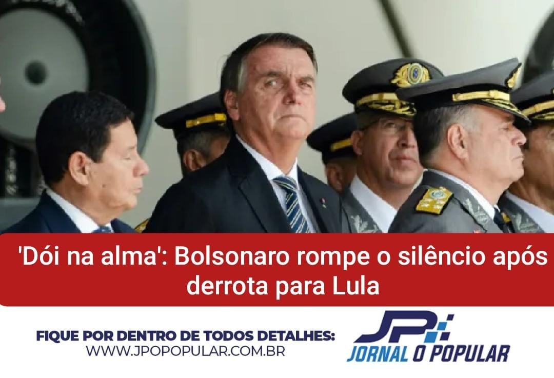 Após 40 dias Bolsonaro rompe o silêncio Dói na alma JP Jornal O