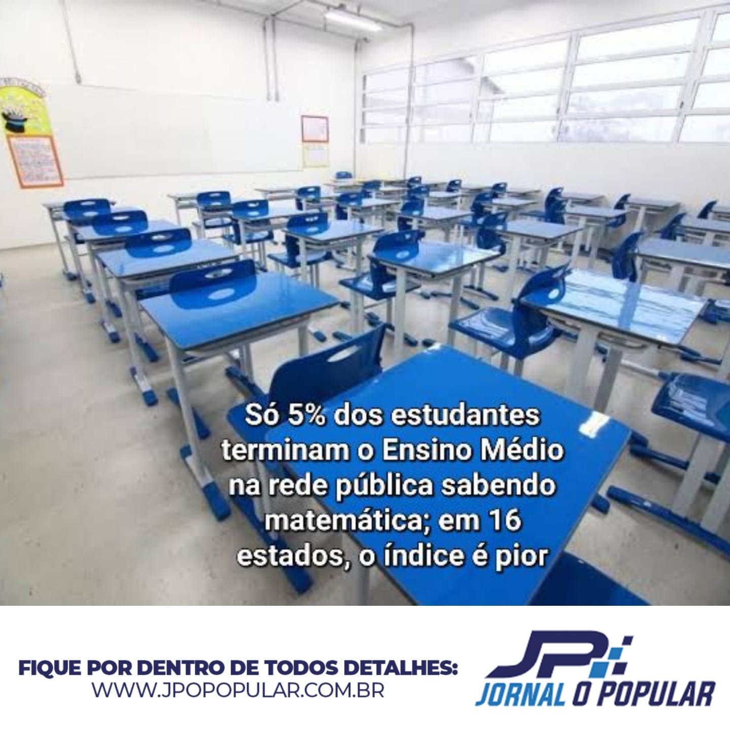 Apenas 5% dos alunos terminam ensino médio público com aprendizado adequado em matemática