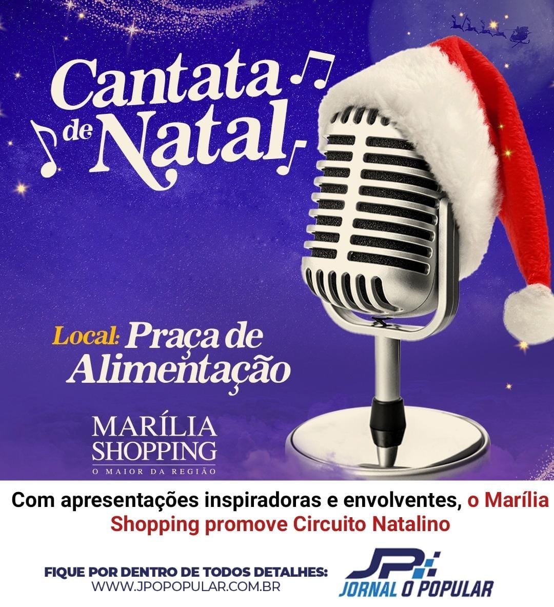 Com apresentações inspiradoras e envolventes, o Marília Shopping promove Circuito Natalino
