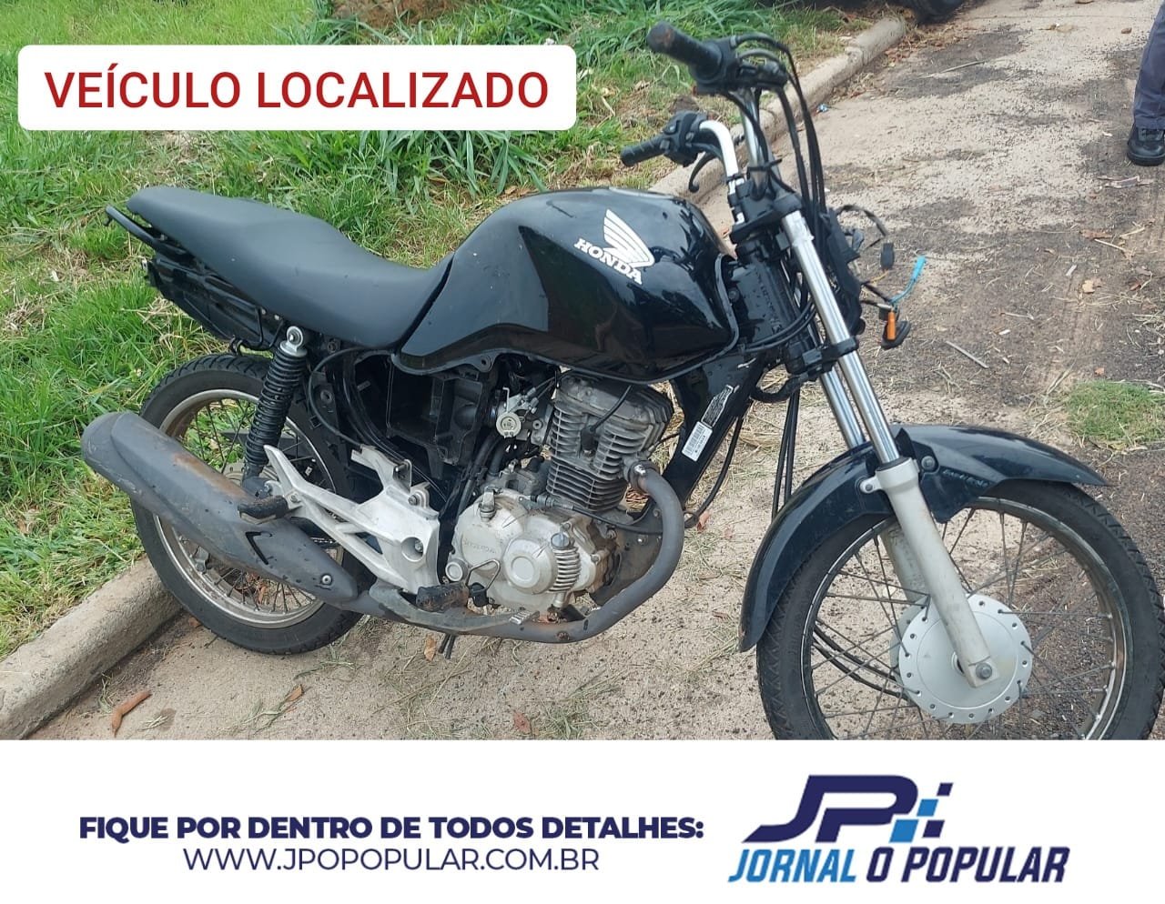 Polícia Militar localiza motocicleta furtada
