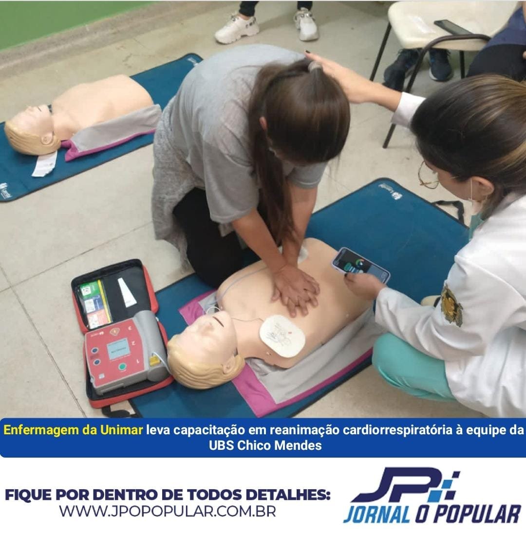 Enfermagem da Unimar leva capacitação em reanimação cardiorrespiratória à equipe da UBS Chico Mendes