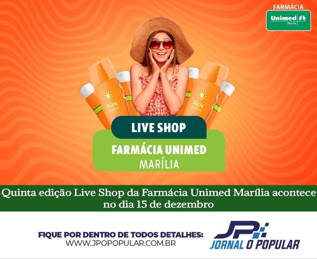 Quinta edição Live Shop da Farmácia Unimed Marília acontece no dia 15 de dezembro