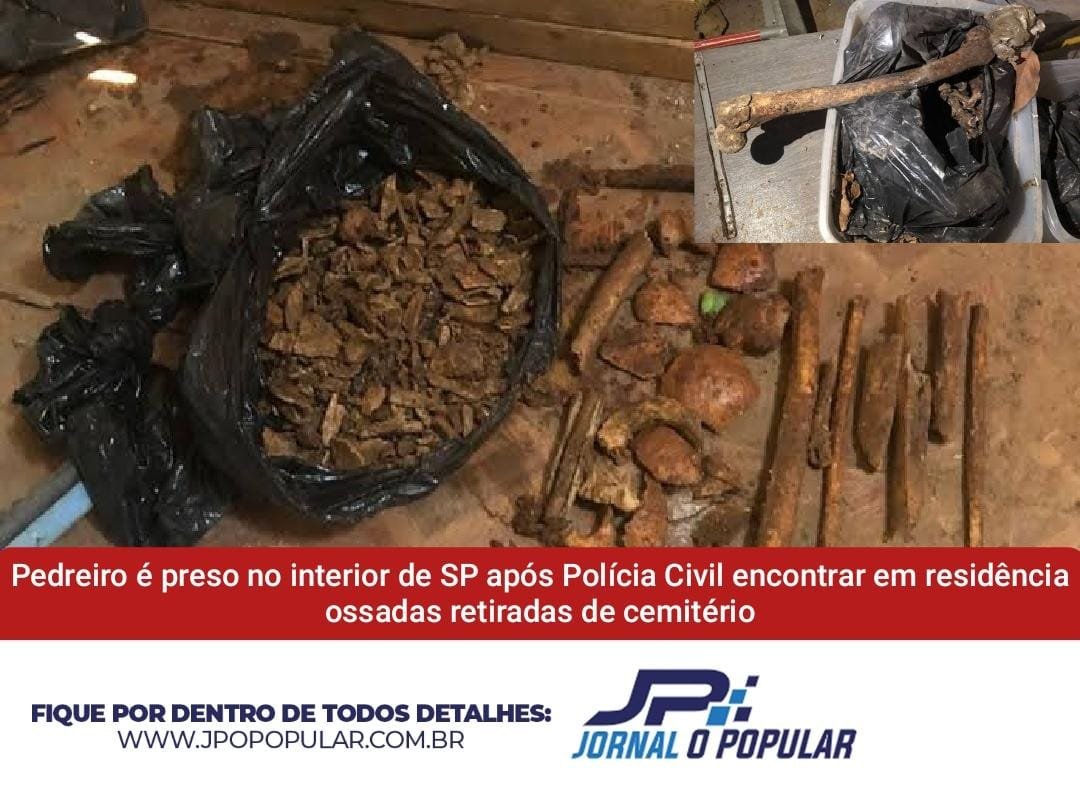 Polícia Civil encontrar ossadas retiradas de cemitério em uma residência em Marília