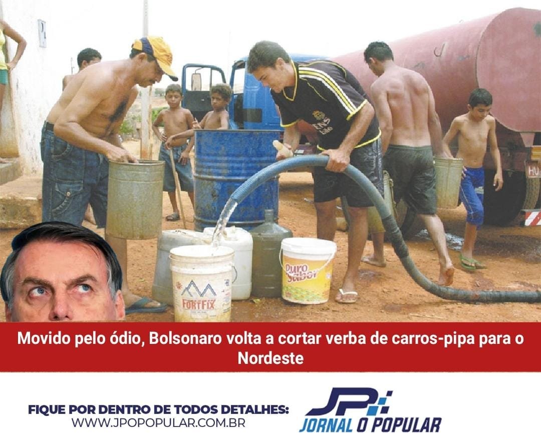 Bolsonaro volta a cortar verba de carros-pipa para o Nordeste em retaliação
