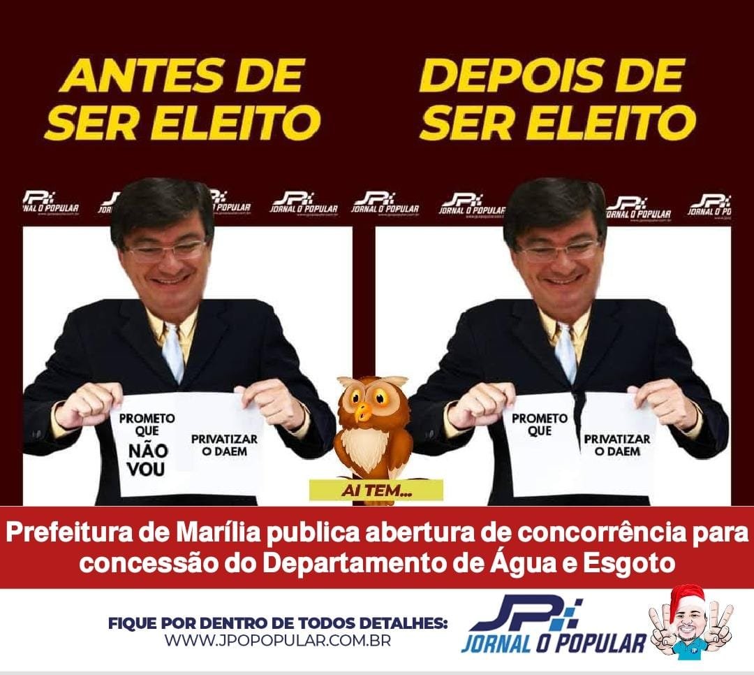 Prefeitura de Marília publica abertura de concorrência para concessão do Departamento de Água e Esgoto