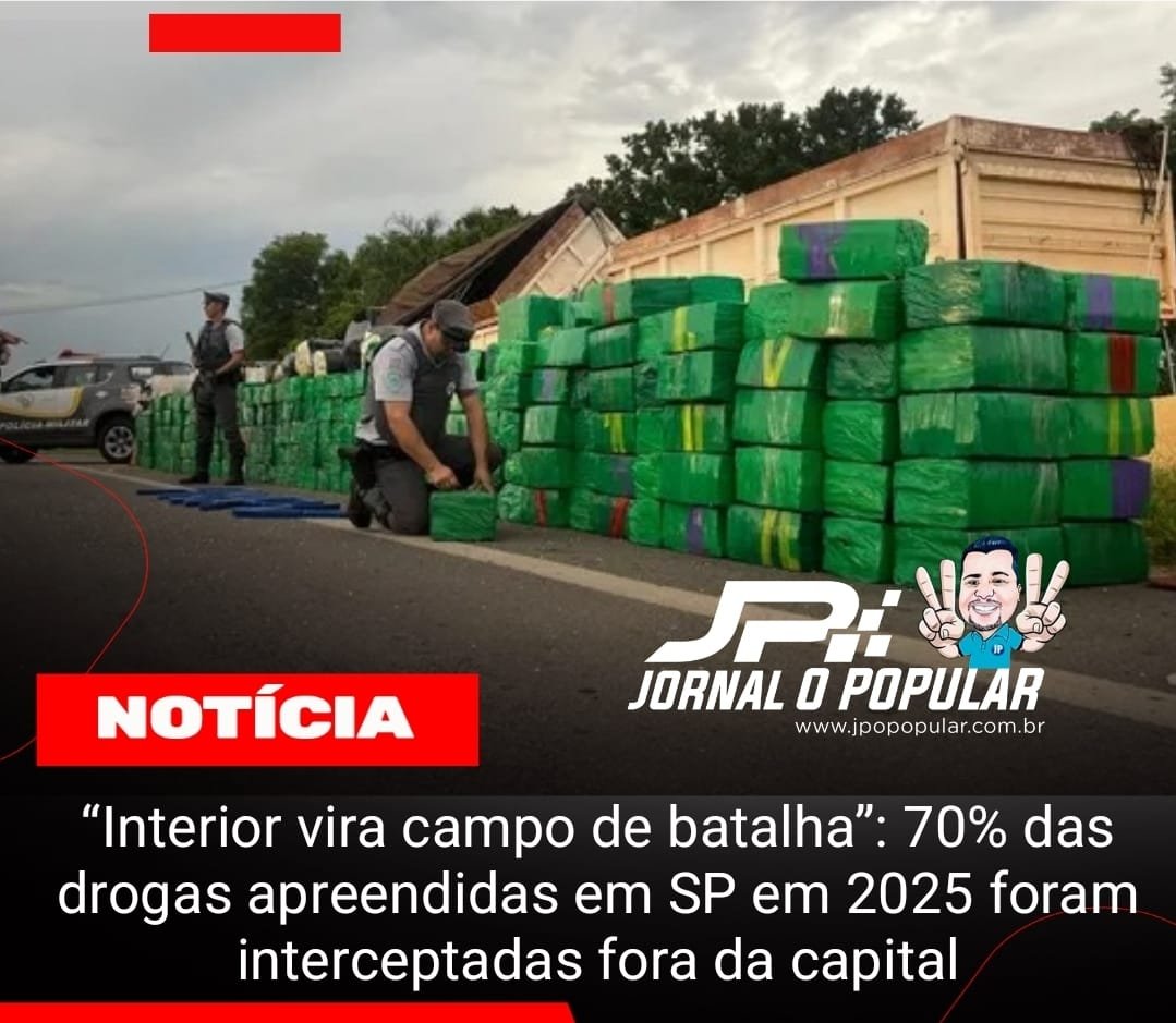 “Interior vira campo de batalha”: 70% das drogas apreendidas em SP em 2025 foram interceptadas fora da capital