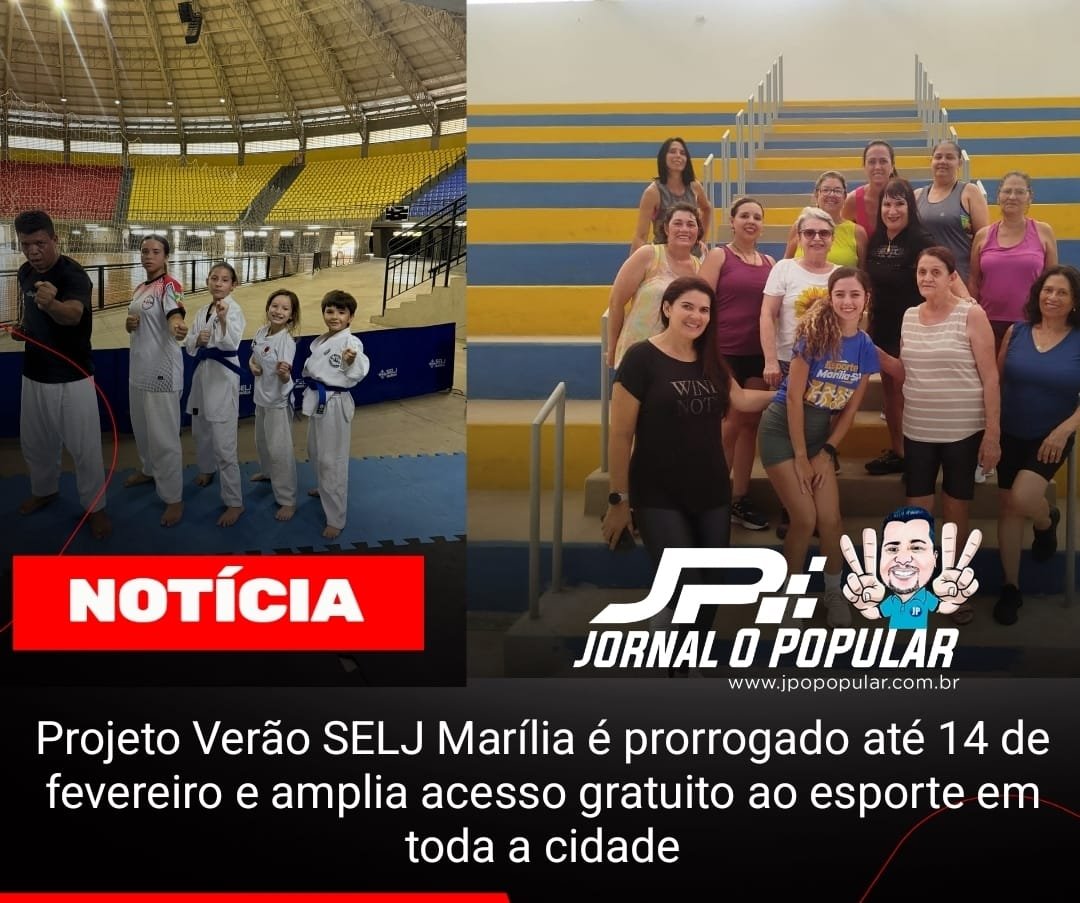 Projeto Verão SELJ Marília é prorrogado até 14 de fevereiro e amplia acesso gratuito ao esporte em toda a cidade