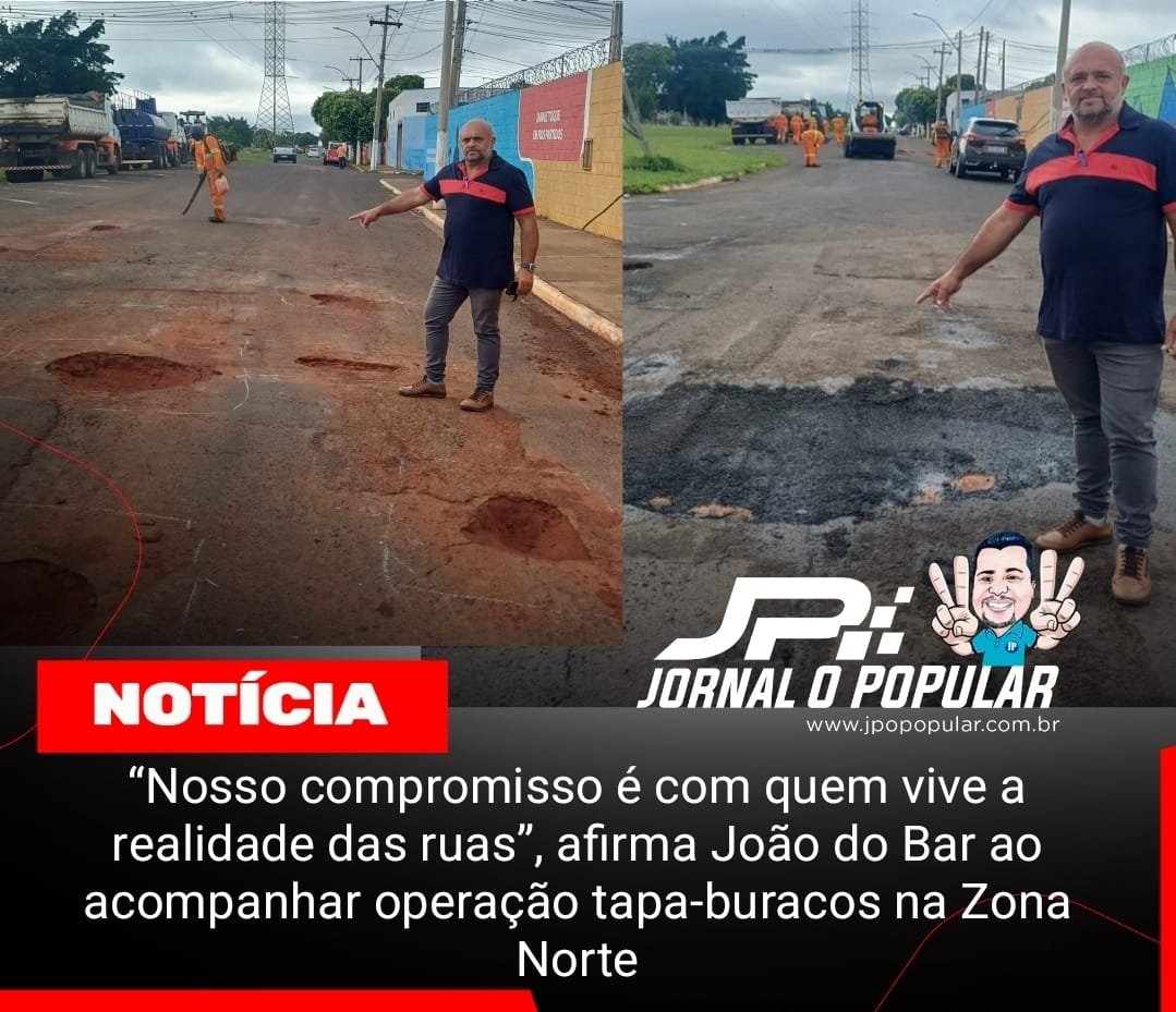 “Nosso compromisso é com quem vive a realidade das ruas”, afirma João do Bar ao acompanhar operação tapa-buracos na Zona Norte