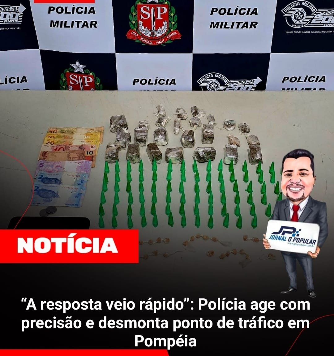 “A resposta veio rápido”: Polícia age com precisão e desmonta ponto de tráfico em Pompéia