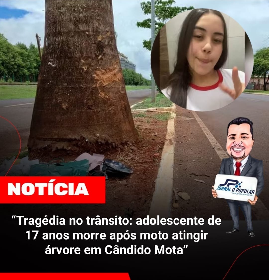 “Tragédia no trânsito: adolescente de 17 anos morre após moto atingir árvore em Cândido Mota”
